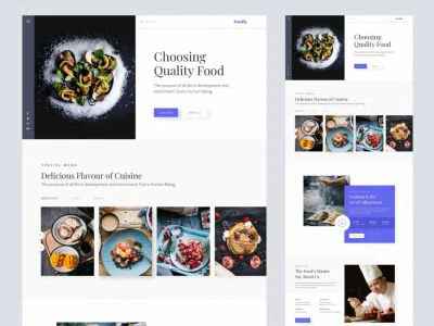 Foodly Landing Page  - Free template