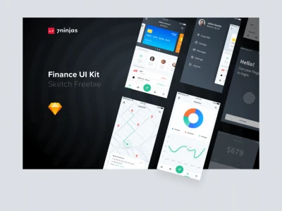 Free Finance UI Kit  - Free template