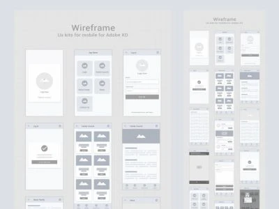 Free Wireframe Kits for Adobe XD  - Free template