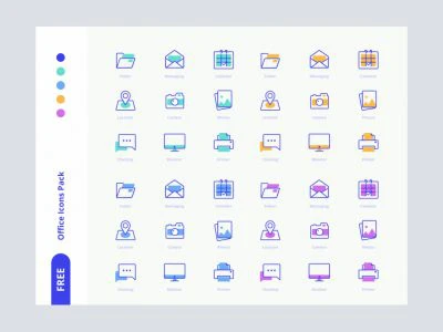 Freebies Office Icons Pack  - Free template