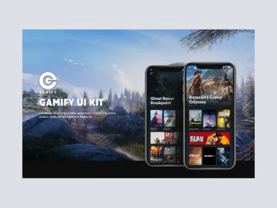 Gamify - Free Adobe XD UI Kit  - Free template