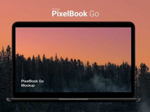 Google PixelBook Go Mockup  - Free template
