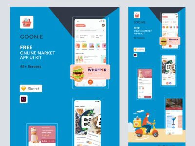 Goonie - Online Market UI Kit for Adobe XD and Sketch  - Free template