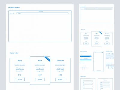 Hand Draw Wireframe UI Kit for Adobe XD  - Free template