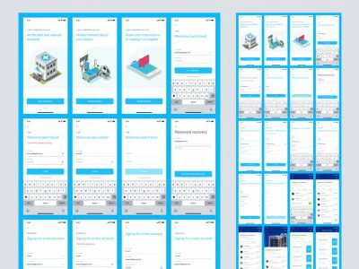 Hospadviser UI Kit for Sketch  - Free template