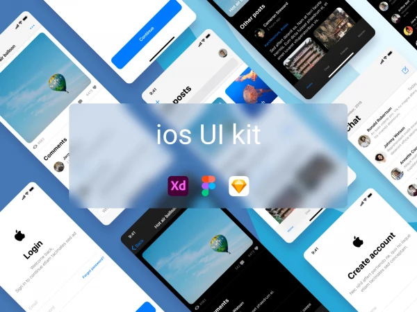 iOS 13 Ui Kit  - Free template
