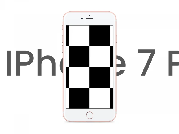 iPhone 7 Plus White Mockup  - Free template
