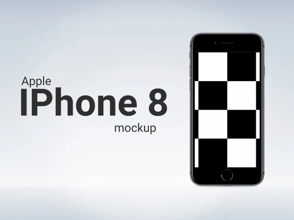 iPhone 8 Plus White Mockup  - Free template