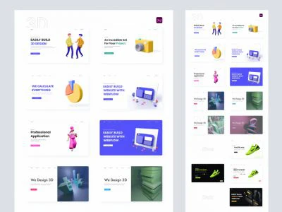 Landing Page Templates for Adobe XD  - Free template