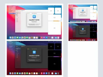 macOS 11 Big Sur Free UI Kit for Sketch  - Free template