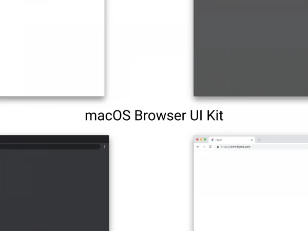 macOS Browser UI Kit  - Free template