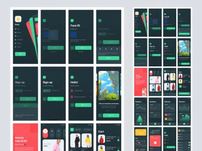 Marvie - Free iOS UI Kit for Sketch and Figma  - Free template