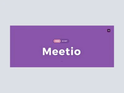 Meetio UI Kit for Adobe XD  - Free template