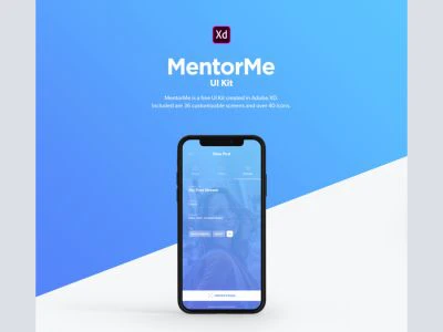 MentorMe UI Kit for Adobe XD  - Free template