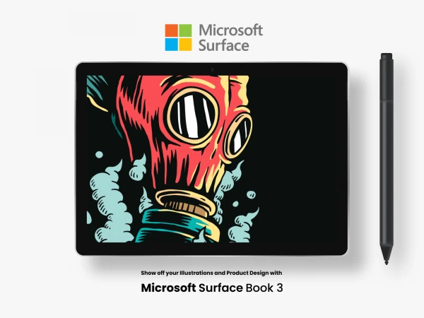 Microsoft Surface Book 3 Mockup  - Free template