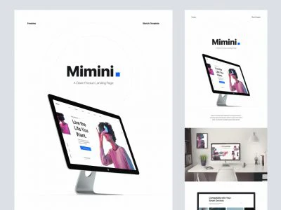 Mimini Free Landing Page  - Free template