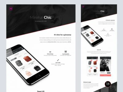 Minimal Chic - Free UI Kit  - Free template