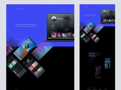 MusicBox Free UI Kit for Adobe XD  - Free template