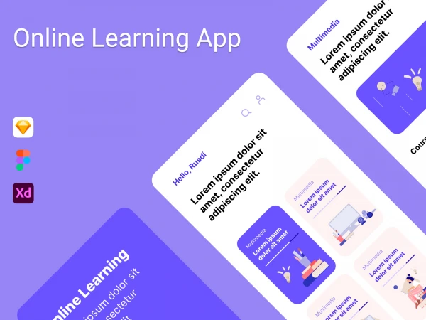 Online Learning App  - Free template