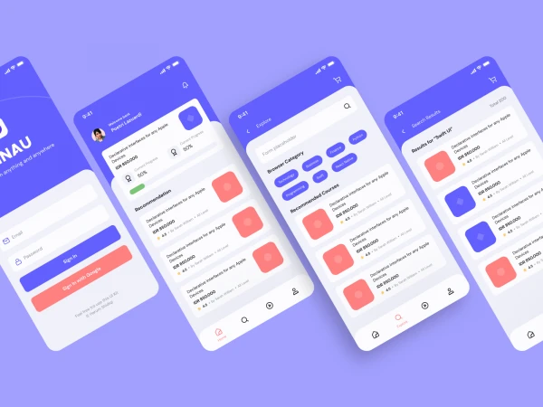 Online Learning UI Kit  - Free template