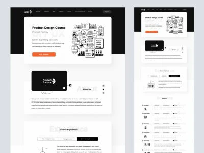 Product Factory Landing Page for Adobe XD  - Free template