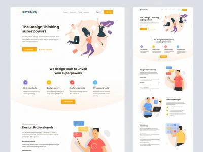 Productly - Free Landing Page for Sketch  - Free template