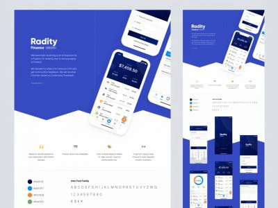 Radity - Finance UI Kit  - Free template