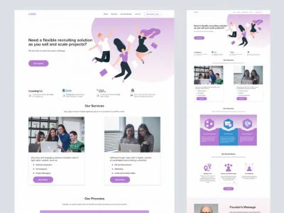 Recruitment Agency Free Landing Page  - Free template
