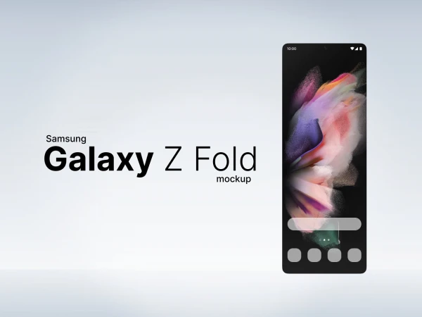 Samsung Galaxy Fold Mockup  - Free template