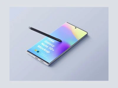 Samsung Galaxy Note 10 Plus Mockup  - Free template