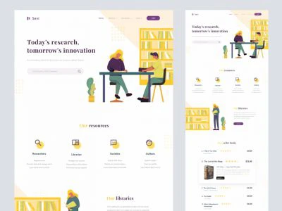 Sevi - Online Library Landing Page  - Free template