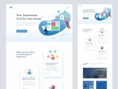 Smart Home Landing Page for Figma  - Free template