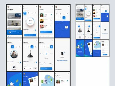 Smart Home UI Kit for Adobe XD  - Free template