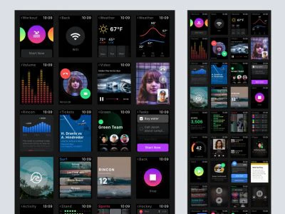 Smartwatch UI Kit for Adobe XD  - Free template