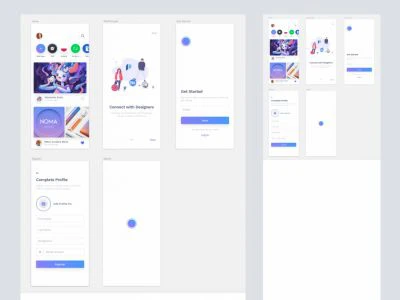 Social App for Designers  - Free template