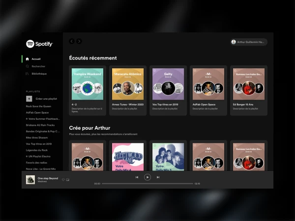 Spotify UI Kit  - Free template