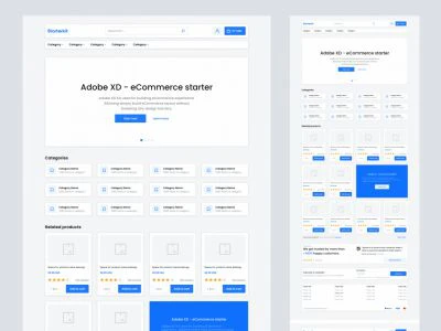 Starter eCommerce Template for Adobe XD  - Free template
