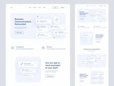 Startup.io - SaaS Web Landing Page UI Kit for Sketch  - Free template