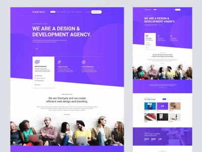 Startuply Agency Landing Page  - Free template