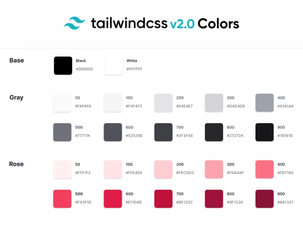 TailwindCSS Colors v2.0  - Free template