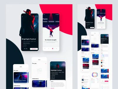 Ticketapp - Figma and Sketch Template  - Free template