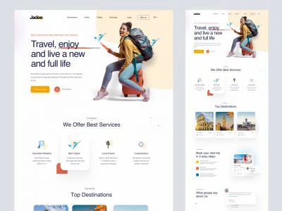 Travel Agency Free Landing Page  - Free template