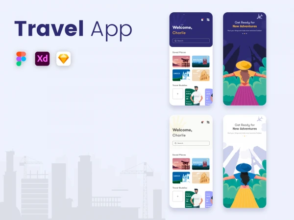 Travel App  - Free template