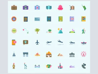 Travel Free Icon Pack  - Free template