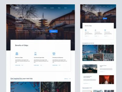 Travel Landing Page  - Free template
