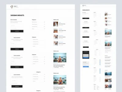 UI Blog Kit Template for Sketch  - Free template