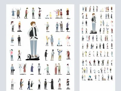 Vector Character Illustrations for Figma  - Free template