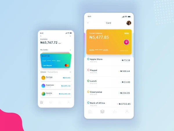 Wallet UI Concept App  - Free template
