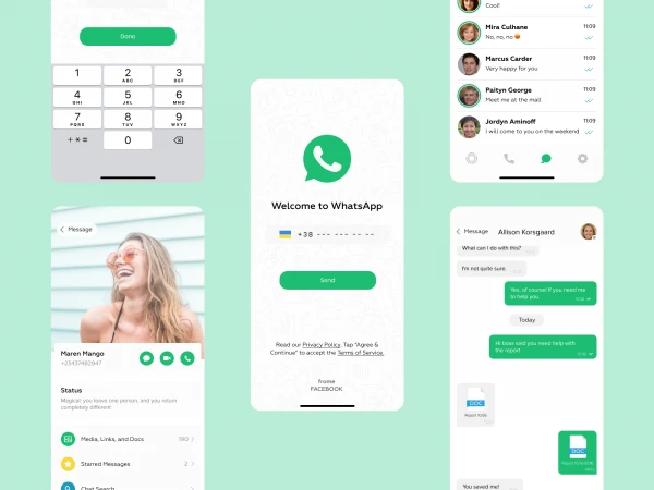 Whatsapp Redesign  - Free template