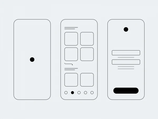 Wireframes for Mobile UI Design  - Free template